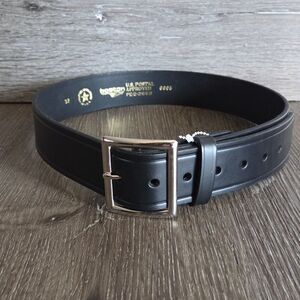 Boston Garrison Leather Belt Size 32 US Postal Approved PE-2-2663 Made in USA